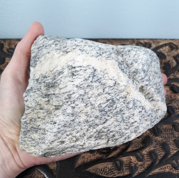 Maine Banded Granite Stone East Coast Beach Rock Raw Mineral Specimen Gray White - Picture 2 of 12